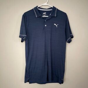 Like New Puma Men's Dark Blue Polo Short Sleeve Shirt Small
